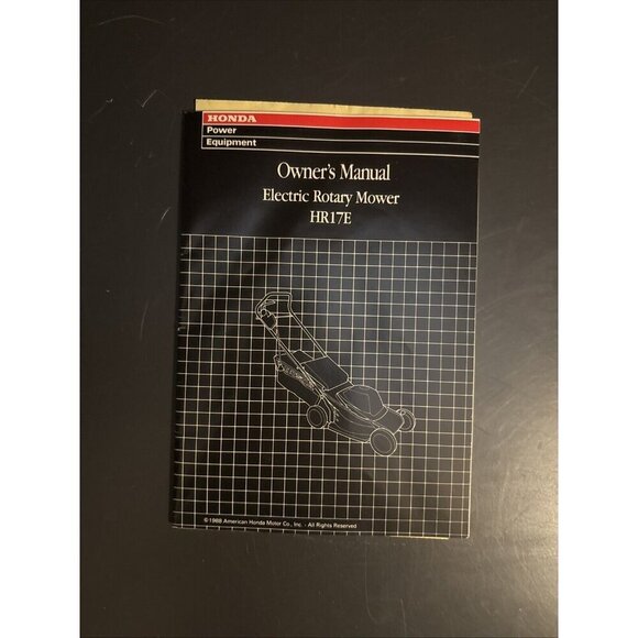 Honda HRM 17E PVA SVA Rotary Mower OEM Owners Manual HR17E 1992 - Picture 2 of 9